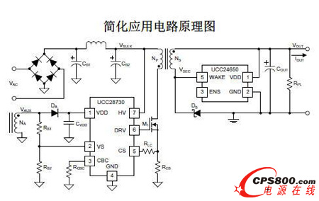 дTI UCC28730Ӧõ·ԭͼ